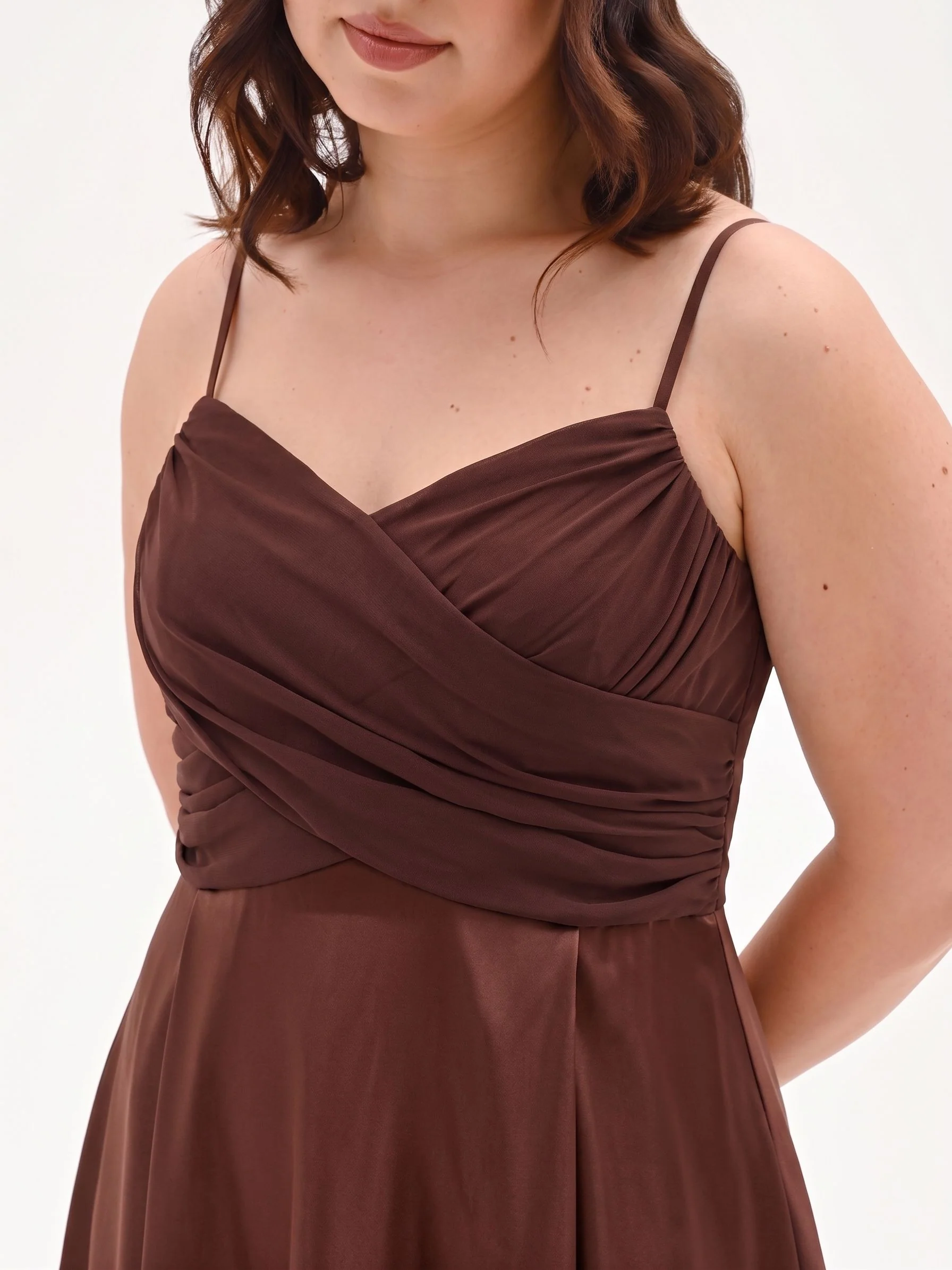 Abito Lungo Curvy con Corpino Drappeggiato - Image 3