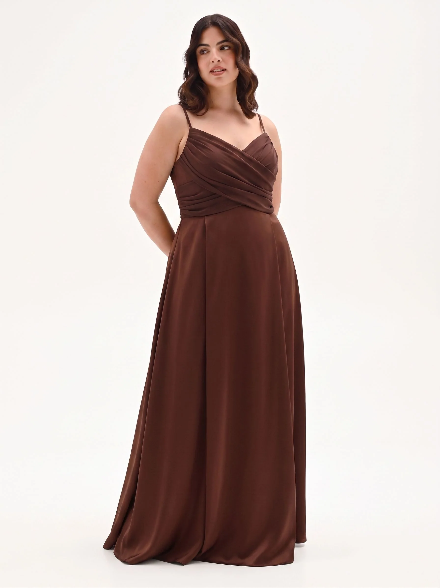 Abito Lungo Curvy con Corpino Drappeggiato - Image 4