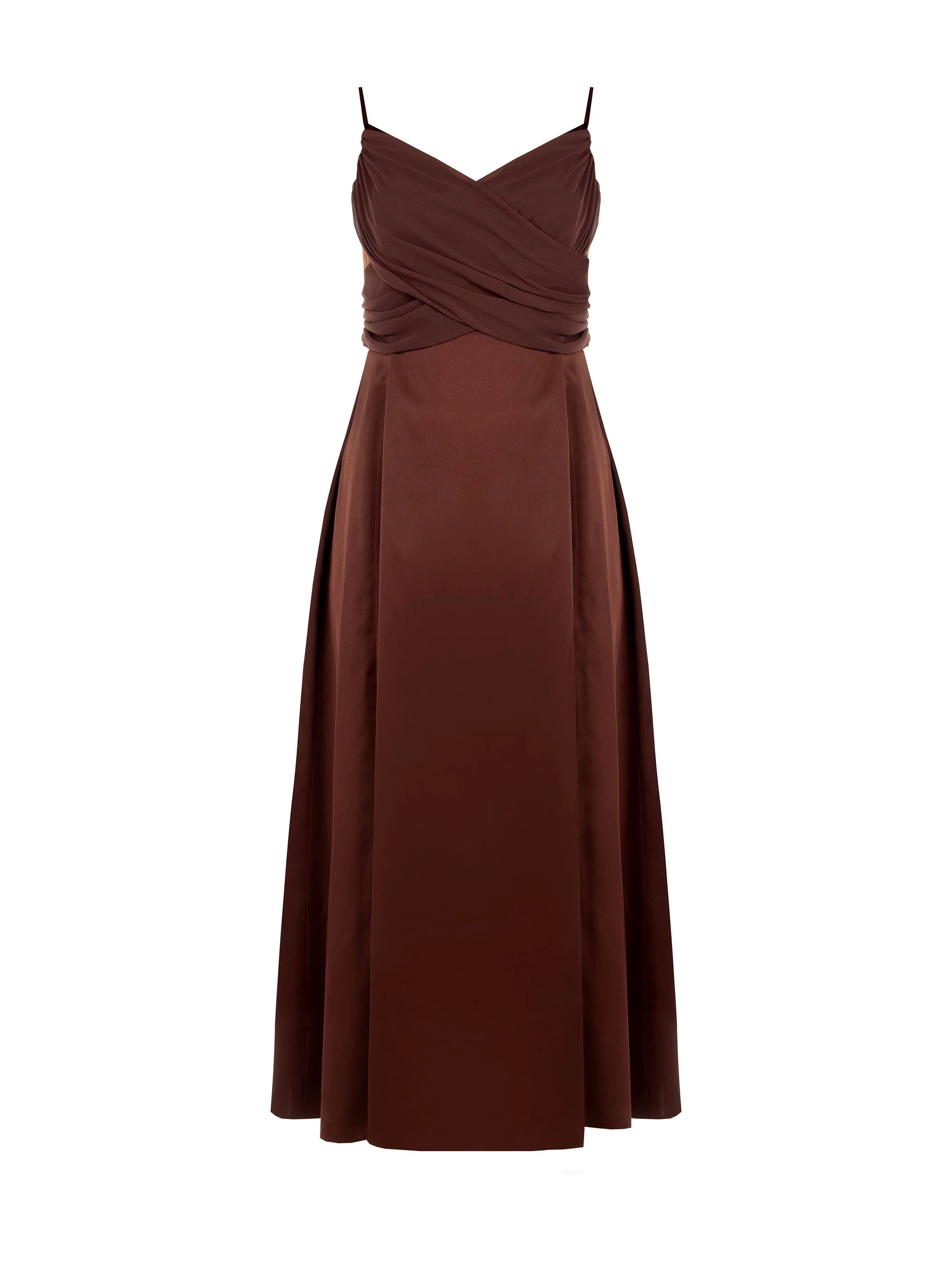 Abito Lungo Curvy con Corpino Drappeggiato - Image 5