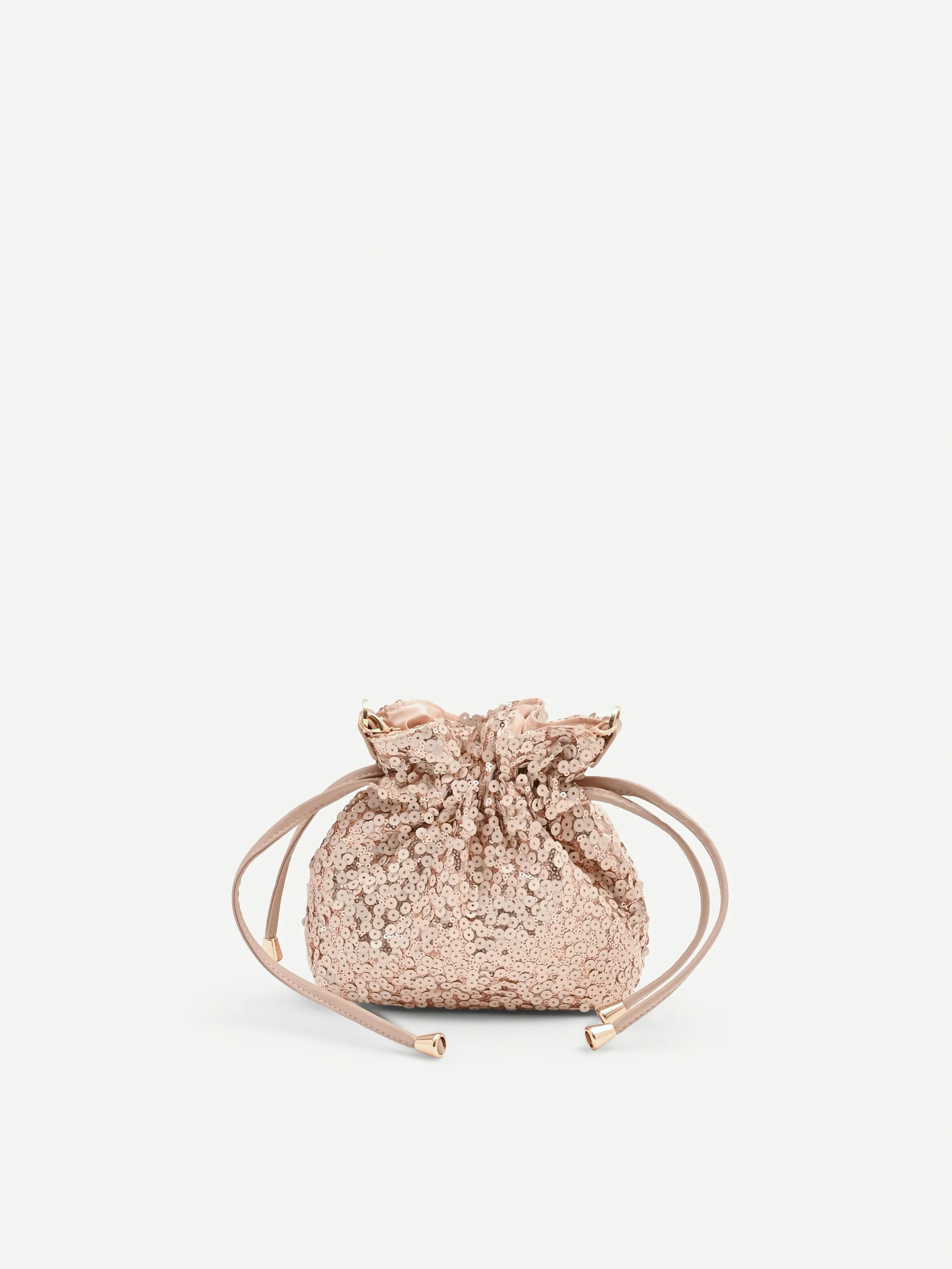 Borsa a sacca rosa con paillettes - Image 2