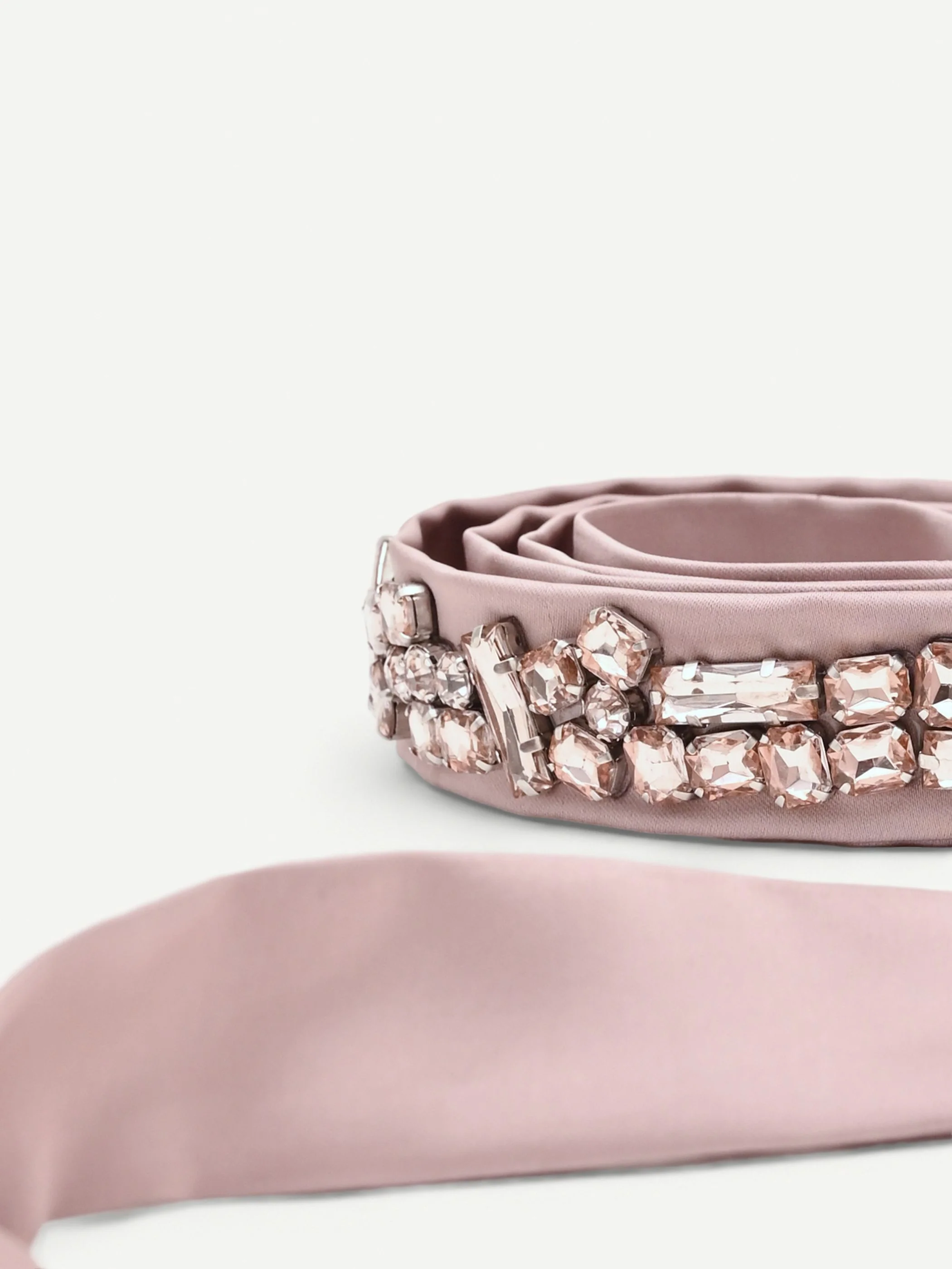 Cintura atelier rosa blush con pietre