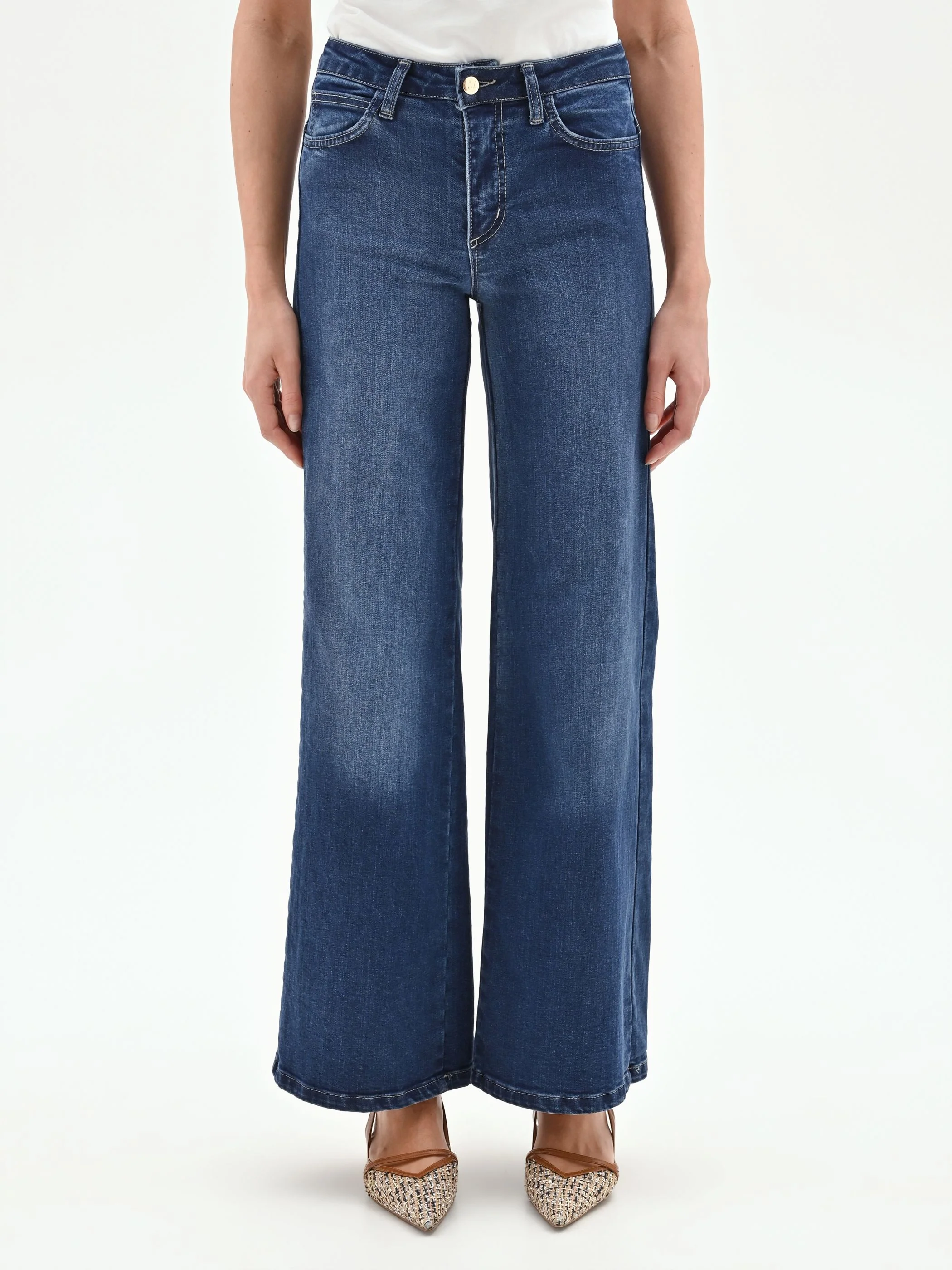 Jeans blu a palazzo - Image 2