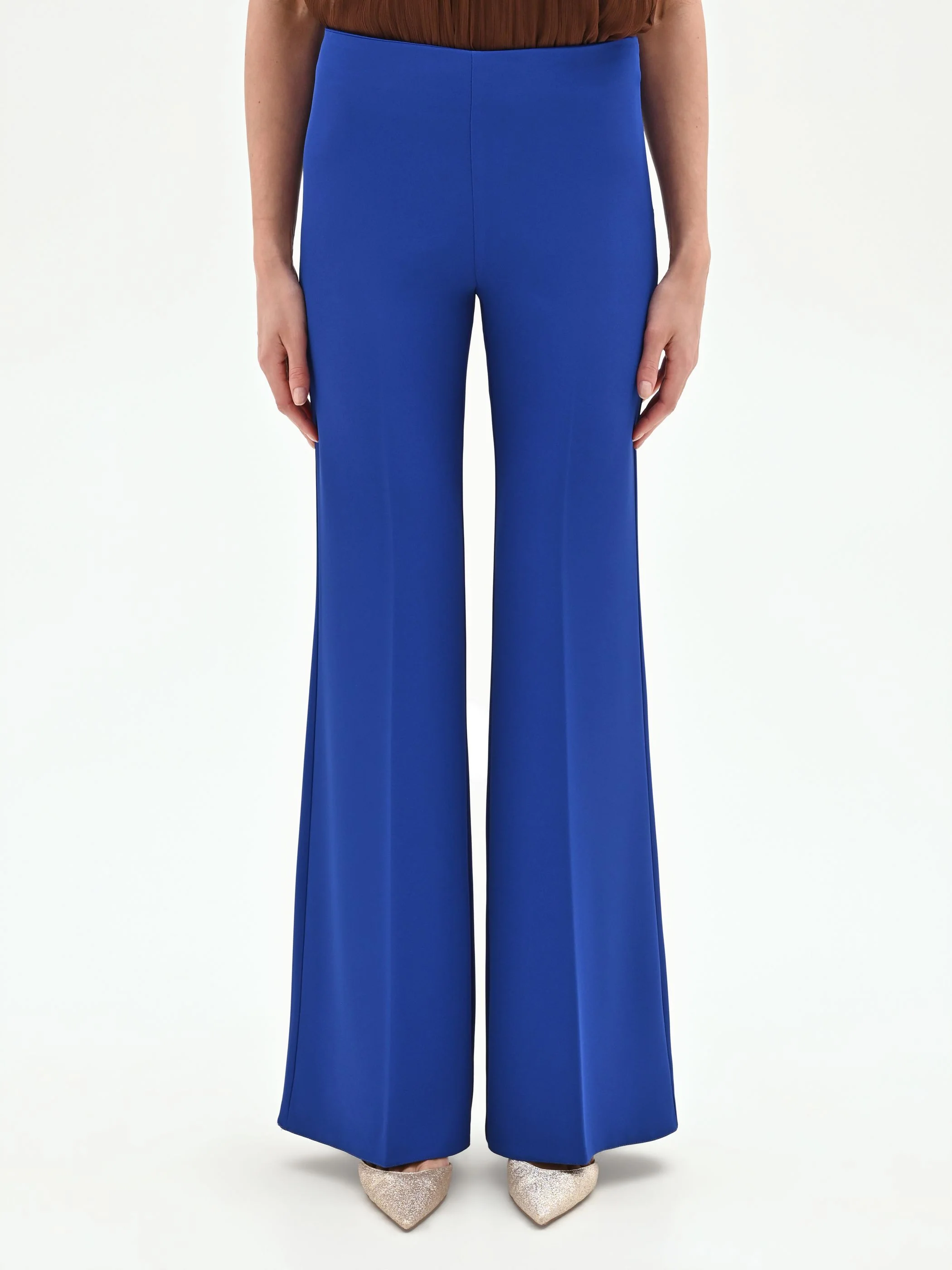 Pantalone a palazzo blu cina - Image 2
