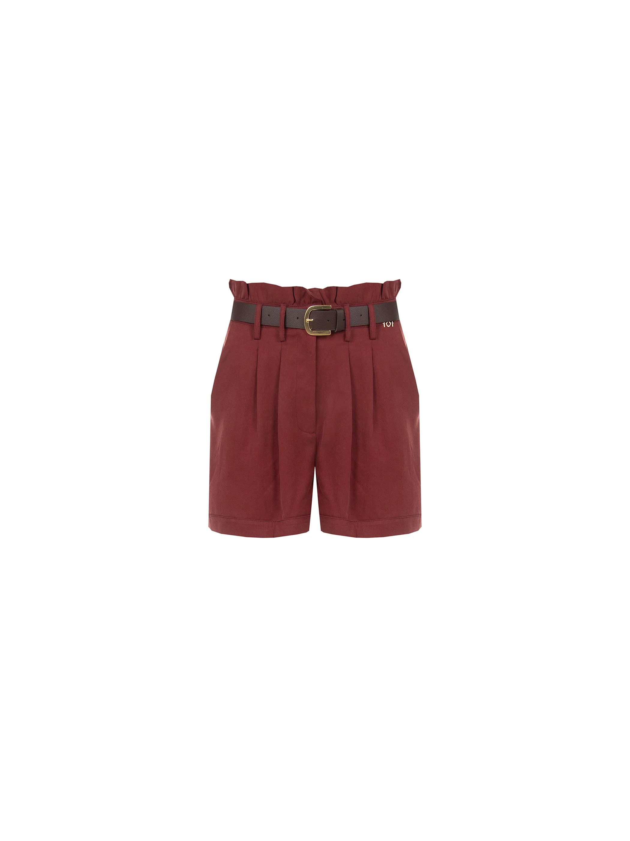 Pantalone corto rosso a vita alta - Image 6