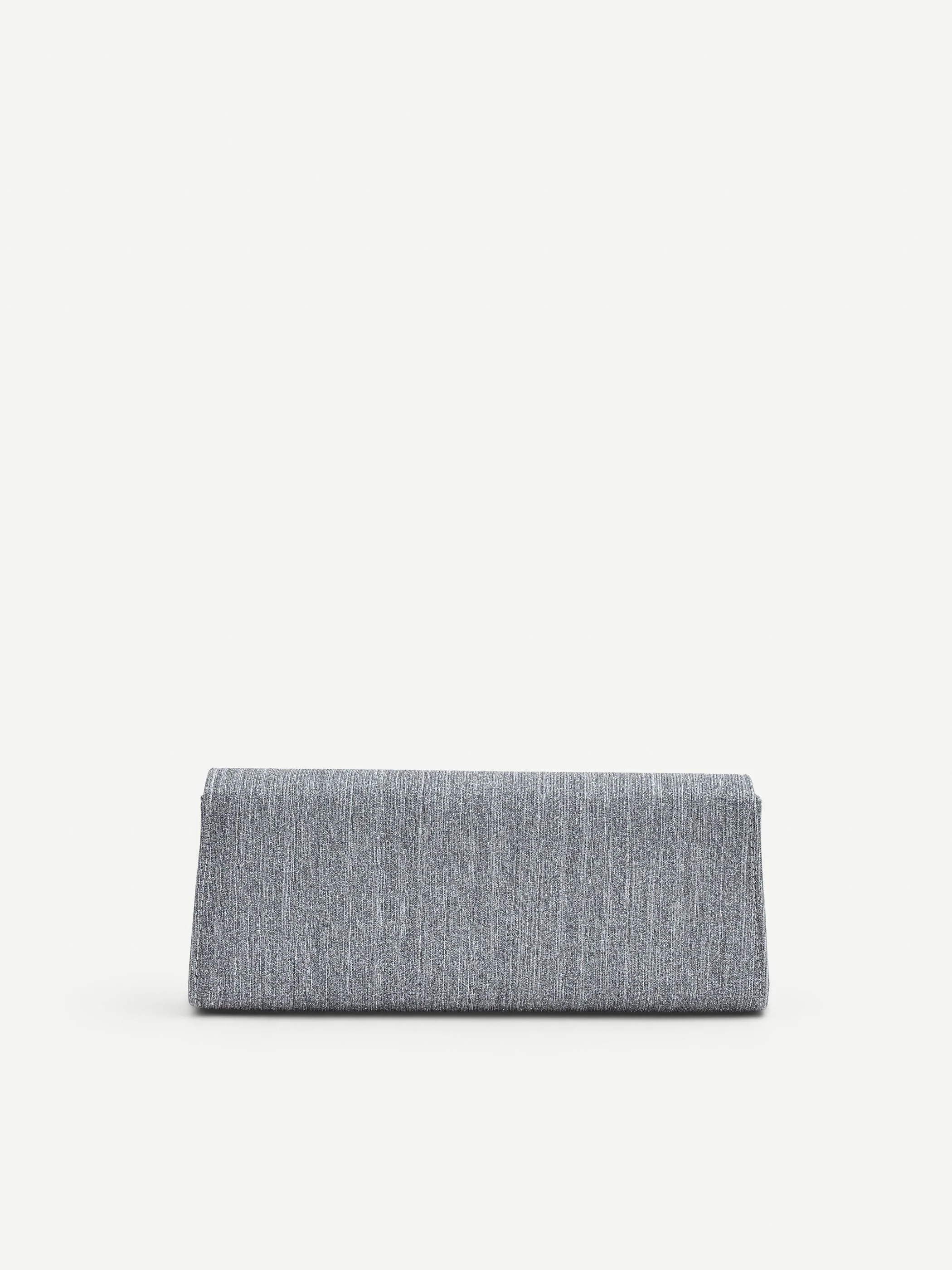 Pochette argento brillante dal design rettangolare - Image 2